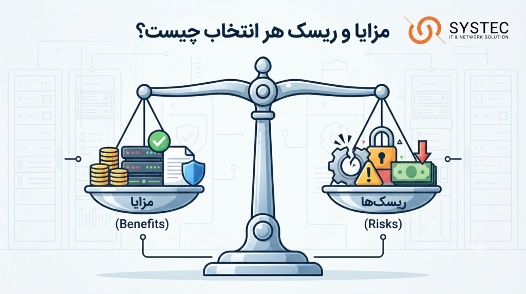مزایا و ریسک هر انتخاب چیست؟